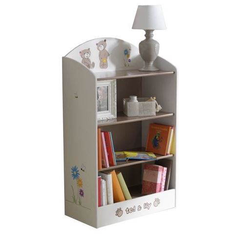Ted Et Lily Etagere 60x30x100 Cm - Blanc / Beige