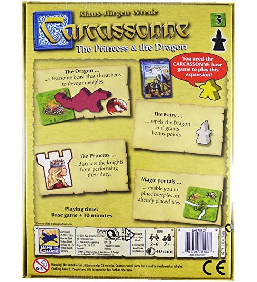 Agrandissement du jeu de plateau de Carcassonne : Princesse et le Dragon
