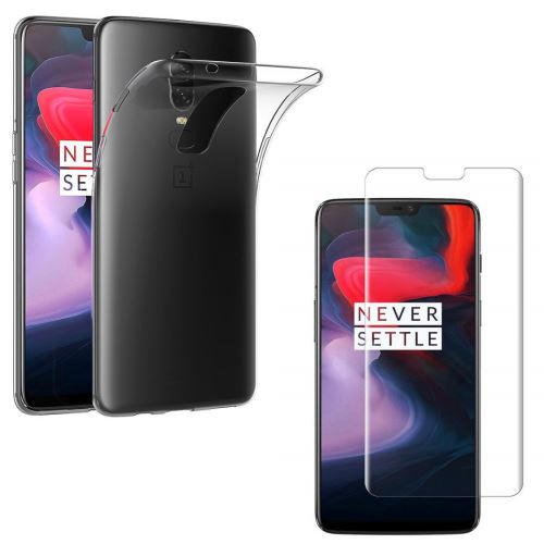 Coque pour ONEPLUJS 6 et Verre Trempé Film Protection Ecran - Coque Gel TPU Silicone Transparent Souple Ultra Mince Phonillico®