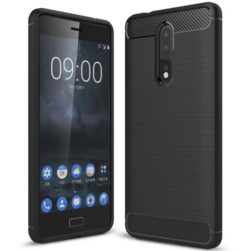 Nokia 8 Coque Protection TPU Effet brossé Noir ALS54564