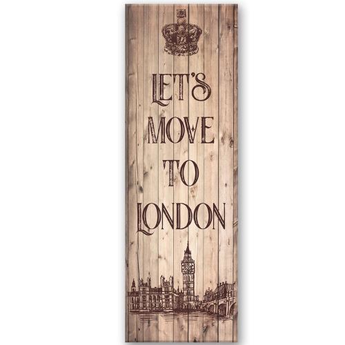 Tableau Sur Toile Decoration Murale Image Moderne Canevas Londres Citation 25x70 Achat Prix Fnac