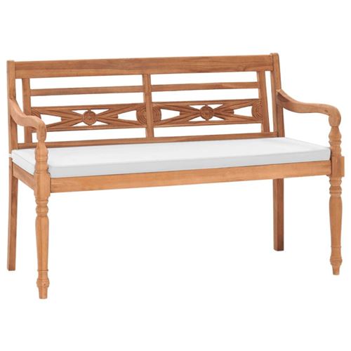 vidaXL Teck Banc Batavia avec 2 Places Banquette Mobilier Meuble de Jardin