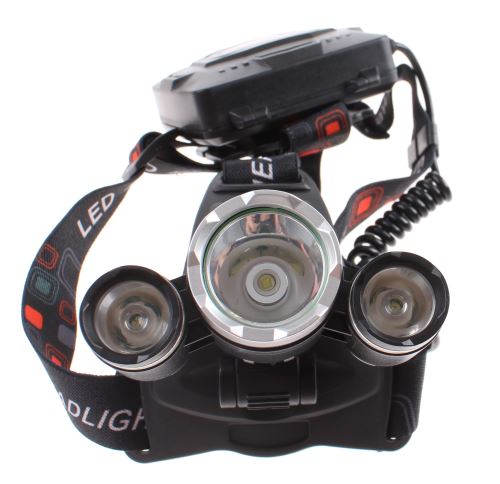 Dunlop phare avec 3 leds batterie 9 x 8 cm noir 3-pièces