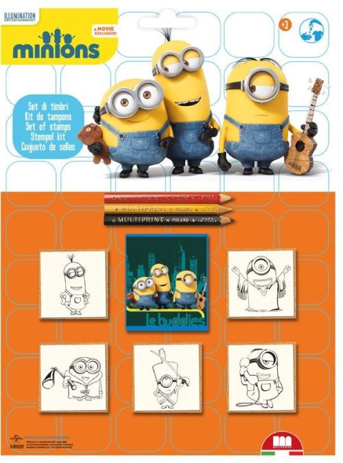 Multiprint ensemble de couleurs Minions 9 pièces