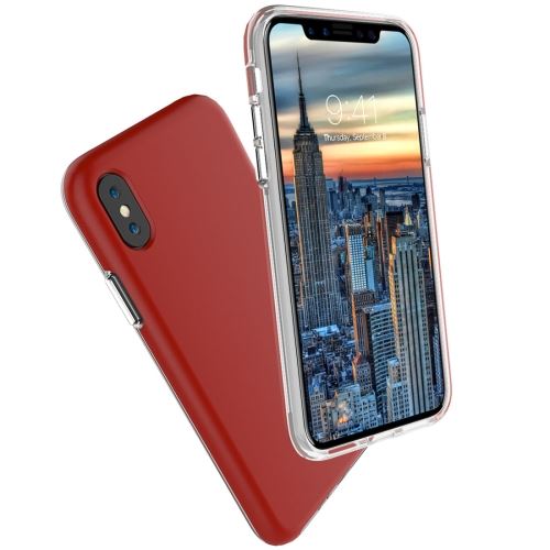 Iphone X / Xs Coque Protection Plastique Effet Chromé Rouge Als80736
