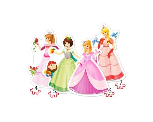 Puzzle 4 Pièces : 4 Puzzles - Princesses, Castorland