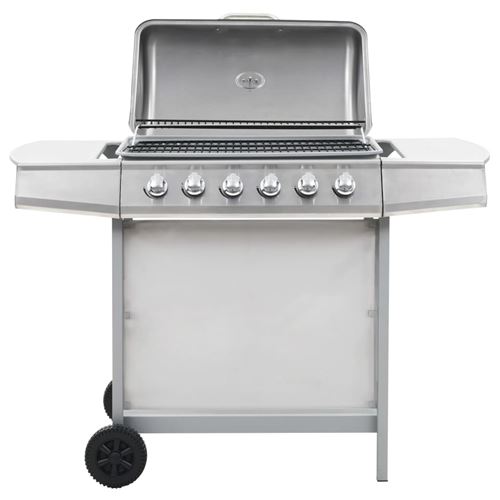 vidaXL Barbecue au gaz et 6 zones de cuisson Acier Barbecue Retrait 1h en Magasin* | Boulanger