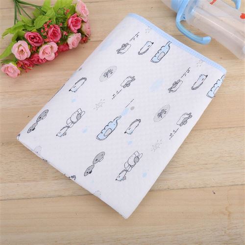 Couche jetable Bébé à l'eau coton tapis d'urine couche-culotte bleu emballé M Motif aléatoire