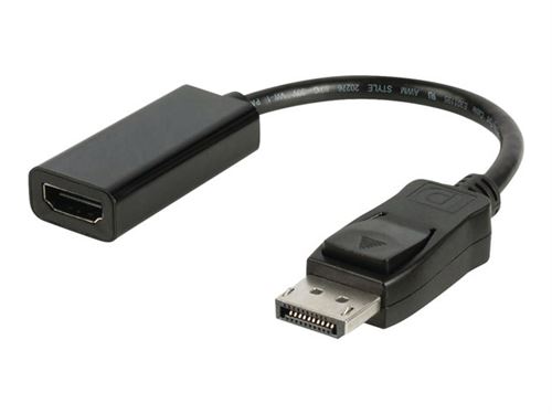 Câble displayport vers hdmi displayport mâle - hdmi femelle 0,2 m noir nedis