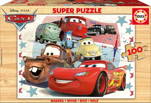 Puzzle en bois cars 100 pieces - educa - puzzle enfant disney