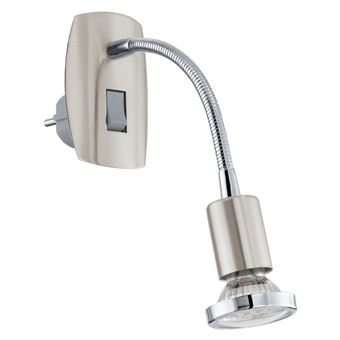 Lampe prise de courant Mini H18 cm - Nickel - Achat & prix