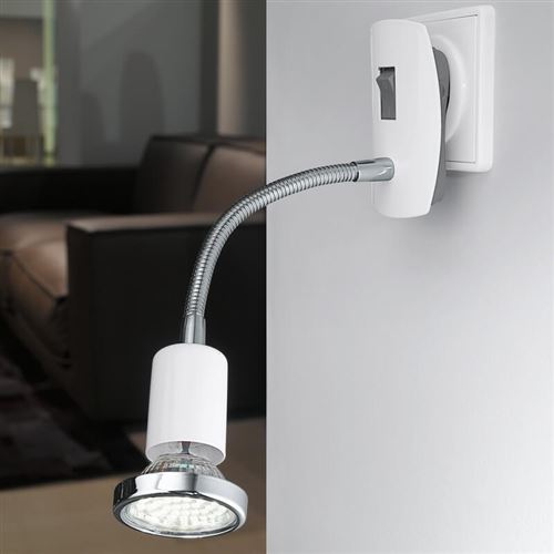 Lampe prise de courant Mini H18 cm - Nickel - Achat & prix