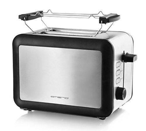 Emerio 2 tranches Grille-pain 800W ACIER INOX THERMOSTAT avec tiroir à miettes