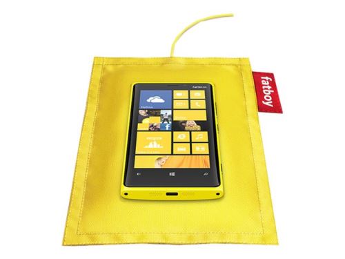 Nokia Wireless Charging Pillow by Fatboy DT-901 - Draadloze oplaadmat - 750 mA - geel - voor Lumia 720, 820, 830, 920, 925, 928, Icon