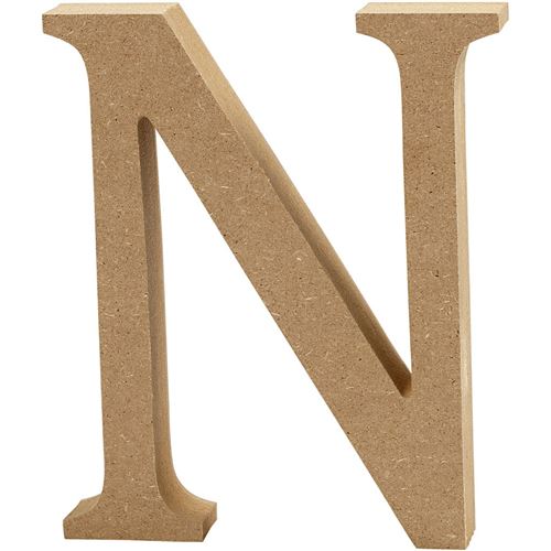 Creotime lettre en bois N 8 cm