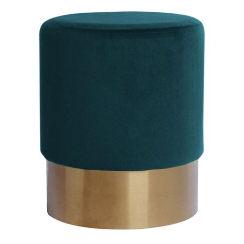 Paris Prix Vert Pouf Rond Design Nano 42Cm Foncé - Image 1