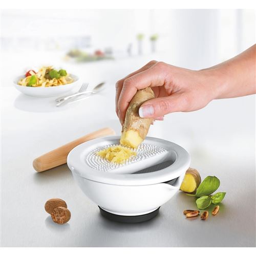 Gefu Mortier en porcelaine, avec râpe SURI Blanc