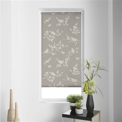 Store enrouleur imp. japonais 60 x 90 cm polyester rossignol Taupe