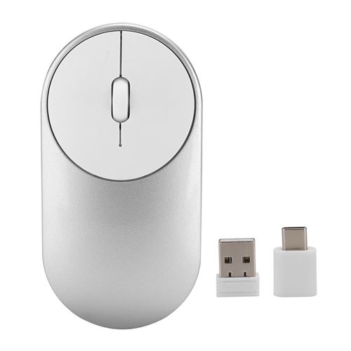 Générique Souris 2.4G Usb + Type-C Souris Sans Fil Double Récepteur Pour Microsoft / Android / Imac - Image 1