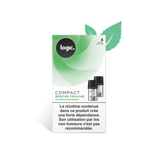Logic E-Liquide en Capsule Logic Compact – Menthe Fraiche 6 mg/ml