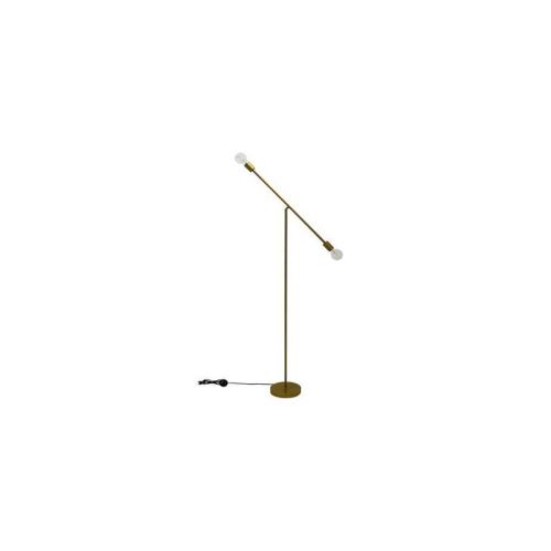 POP Lampadaire balancier en métal - 23 x 23 x H.140 cm - Or - E27 25W