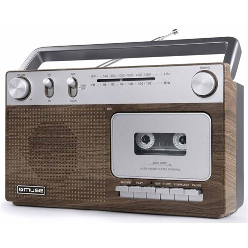 Radio Enregistreur Portable Muse M-152 WS – FM Cassette Entrée Auxiliaire - vue 3