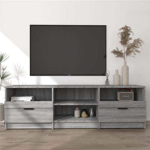 Vidaxl Gris Meuble Tv Sonoma - Image 3