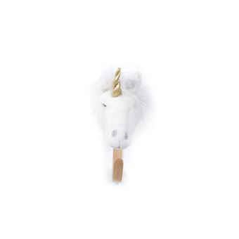 BIBIB Porte Manteau Peluche tête d'une Licorne - 1