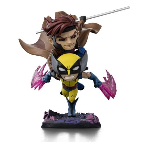 Non Communiqué X-Men 97 - Figurine Mini Co. Gambit And Wolverine 23 Cm