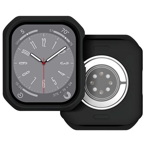 Coque pour Apple Watch 7/8/9 38-40-41mm Renforc&eacute;e Spectrum R Solid Noir