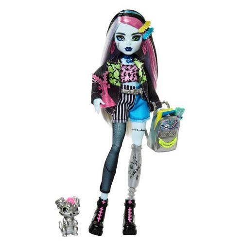 Monster High Monster High-Poupée Frankie Stein-Poupée Avec Animal Et Accessoires Hxh73