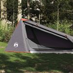 Tente de camping - VIDAXL - Tunnel - 1 place - Imperméable - Gris et orange