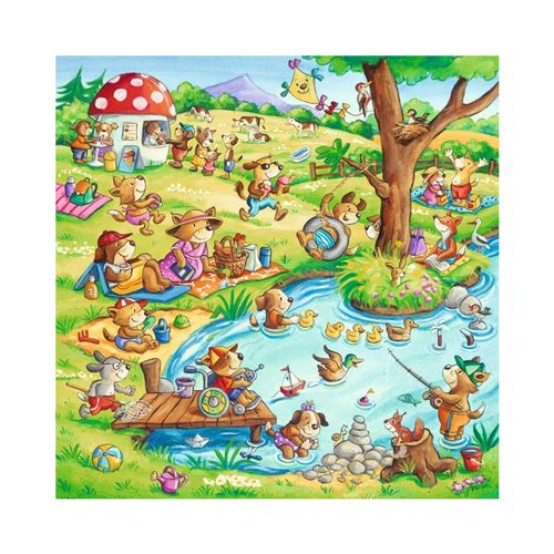 Puzzle 3x49 pièces Ravensburger - Vacances à la campagne