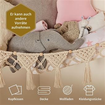 Filet De Rangement Suspendu Chambre Enfant - Hamac Peluches - Filet D'Angle Pour Jouets - Breveté