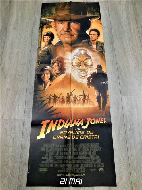 Affiche de Cinéma Originale - Indiana Jones et le royaume du crâne de cristal - 60x160cm État correct - N/A reconditionné disponible sur Fnac