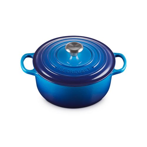 LE CREUSET Bräter rund 20cm/2,4l SIGNATURE Azure blau