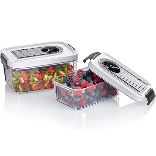 Severin Ensemble de 2 R&eacute;cipients de Mise sous Vide (0,75L et 1,5L), Convient jusqu'&agrave; 85&deg;C, ZB 3618