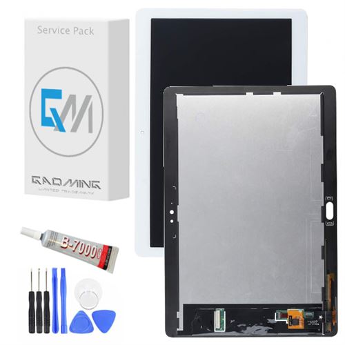 kit Gaoming - écran tactile et LCD assemblès pour HUAWEI MediaPad M3 Lite 10 Blanc avec lot d'outils et colle UV