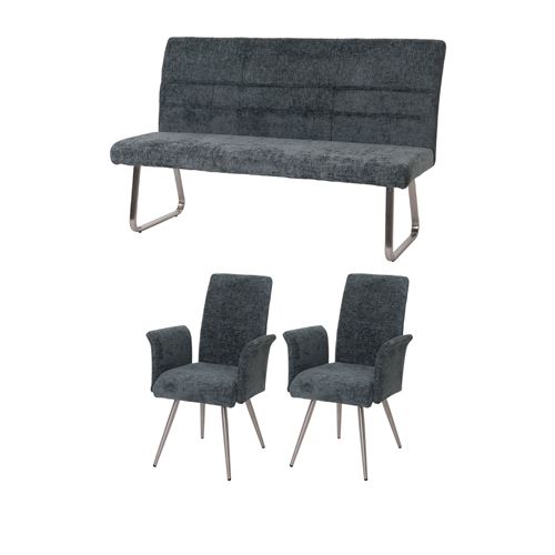 Non Communiqué Bleu Lot De 2 Chaise Mendler Interieur Non Pliable H. 100 Cm En Metal - Image 1