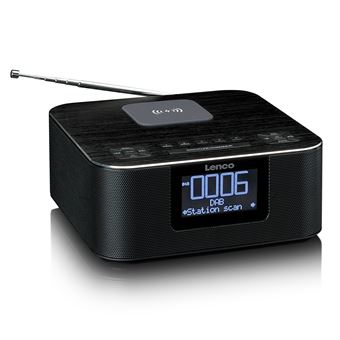 Radio-réveil DAB+ FM Pure Siesta Charge Noir avec charge sans fil - Radio