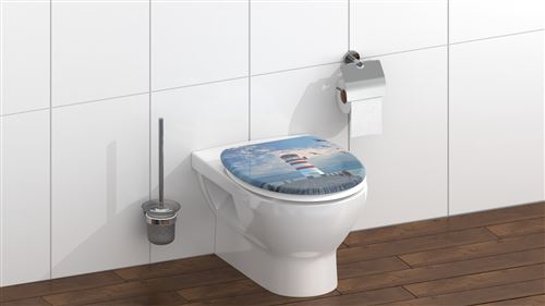 Schütte WC-Sitz "Motiv" bruchsicher, kratzfest. Toilettendeckel, Absenkautomatik, Standardmass