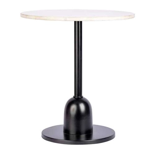 Non Communiqué Blanc Table D'appoint En Marbre "Gordon" 48Cm