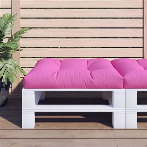 vidaXL - Coussin de palette - 70x70x12 cm - Rose - Image 2