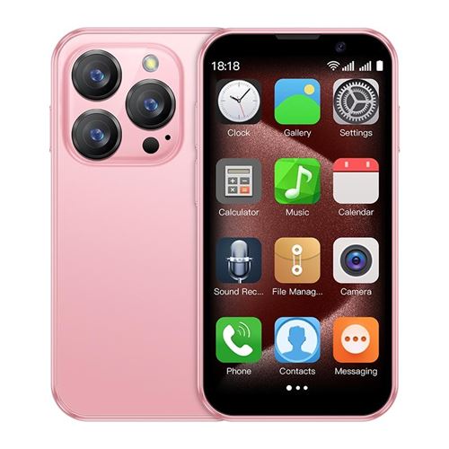 Mini Smartphone Petite Taille 3 Pouces Android 9 Dual SIM 2GB+16GB Rose Rose YONIS