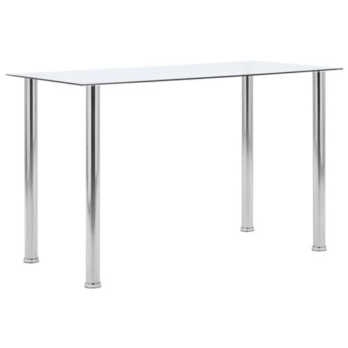 VIDAXL - Table à manger - Verre trempé - 120 x 60 x 75 cm - Image 3