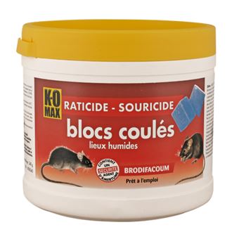Bloc Raticide Raticide KOMAX Bloc coulés - 240 gr - XRSB240 - Soin du jardin - Achat ...