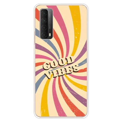 Coque en silicone imprimée compatible Huawei P Smart 2021 Good vibes