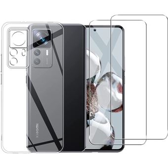 Coque pour Xiaomi 12T Noir Protection 360 Degré Anti-Choc Effet Cuir Anti Rayure - Téléphonie