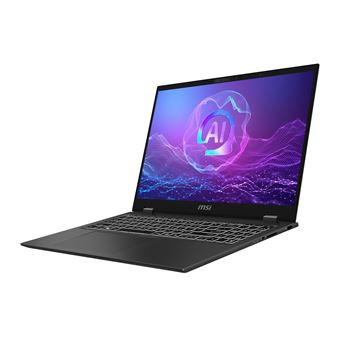 MSI Prestige 16 AI+ Evo B2VMG-004FR - Copilot+ PC - conception de charnière à 180 degrés - Intel Core Ultra 7 - 258V / jusqu'à 4.8 GHz - Evo - Win 11 Pro - Intel Arc Graphics 140V - 32 Go RAM - 1 To SSD NVMe - 16" OLED 3840 x 2400 (UHD+) - Gigabit Eth - 1