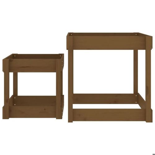 vidaXL - Table à sable - Table de jeu en bois de pin - Extérieur - Enfants - Image 2